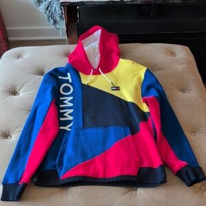 Tommy Hilfiger Men's Colorblock Hoodie - Red, Blue, Yellow